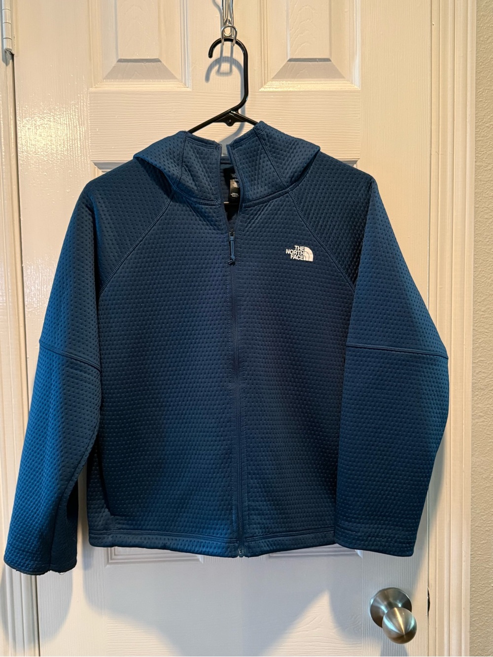 The North Face Women’s Textured Fleece Full Zip Hoodie Blue Size Medium